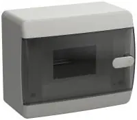 UNION Compact Корпус пластиковый ЩРН-П-6 IP41 черная прозрачная дверь IEK в Москве UNION Compact Корпус пластиковый ЩРН-П-6 IP41 черная прозрачная дверь IEK - foto