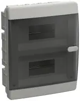 UNION Compact Корпус пластиковый ЩРВ-П-18 IP41 черная прозрачная дверь IEK в Москве UNION Compact Корпус пластиковый ЩРВ-П-18 IP41 черная прозрачная дверь IEK - foto