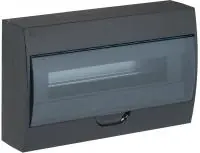 KREPTA 3 Корпус пластиковый ЩРН-П-18 IP41 черный IEK в Москве KREPTA 3 Корпус пластиковый ЩРН-П-18 IP41 черный IEK - foto