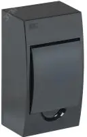 KREPTA 3 Корпус пластиковый ЩРН-П-4 IP41 черный IEK в Москве KREPTA 3 Корпус пластиковый ЩРН-П-4 IP41 черный IEK - foto