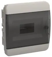 TEKFOR Корпус пластиковый ЩРВ-П-8 IP41 черная прозрачная дверь IEK в Москве TEKFOR Корпус пластиковый ЩРВ-П-8 IP41 черная прозрачная дверь IEK - foto