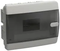 UNION Compact Корпус пластиковый ЩРВ-П-8 IP41 черная прозрачная дверь IEK в Москве UNION Compact Корпус пластиковый ЩРВ-П-8 IP41 черная прозрачная дверь IEK - foto